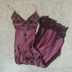 100% Silk Shell Sexy beaded detailed dress